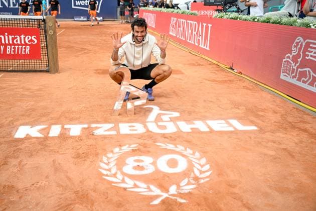 TENNIS - ATP, Tennis Herren Generali Open 2024 KITZBUEHEL,AUSTRIA,27.JUL.24 - TENNIS - ATP World Tour, Generali Open. Image shows Matteo Berrettini (ITA).  GEPAxpictures xDanielxSchoenherr
