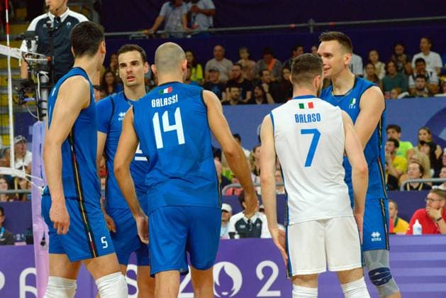 italy during the match during Men s volleyball - Italy vs Brazil, Olympic Games, Olympische Spiele, Olympia, OS Paris 2024 in Paris, France, July 27 2024  Copyright: xPasqualexGolia IPAxSportx xipa-ax xx IPA_48309393 IPA_Agency_IPA48309393