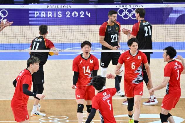 Japan Team (JPN), volleyball preliminary round pool C, Japan vs Germany (2-3) at the South Paris Arena 1, during the Paris 2024 Olympic Games, Olympische Spiele, Olympia, OS 27 July 2024, Paris, France. Noxthirdxpartyxsales  (260884338)
