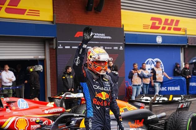 Formula 1 Rolex Belgian Grand Prix 2024 27 07 2024, Circuit de Spa Francorchamps, Spa Francorchhamps, Formula 1 Rolex Belgian Grand Prix 2024 , in the picture pole position for Max Verstappen NLD , Oracle Red Bull Racing nordphotoxGmbHx xBratic nph00250