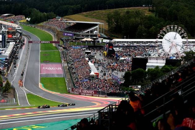 1 Max Verstappen NLD, Oracle Red Bull Racing , 2 Logan Sargeant USA, Williams Racing , 44 Lewis Hamilton GBR, Mercedes AMG Petronas F1 Team , F1 Grand Prix of Belgium at Circuit de Spa Francorchamps on July 27, 2024 in Spa Francorchamps, Belgium Photo by HOCH ZWEI Spa Francorchamps Belgium