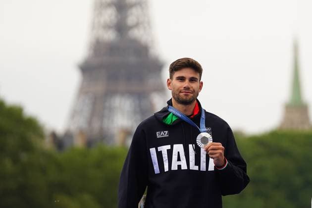 Filippo Ganna the men s cycling time trial event, at the 2024 Summer Olympics, Saturday, July 27, 2024, in Paris, France. (Photo Davide Spada LaPresse)  Copyright: xSpada LaPressex