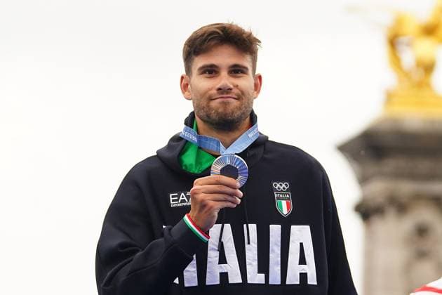 Filippo Ganna the men s cycling time trial event, at the 2024 Summer Olympics, Saturday, July 27, 2024, in Paris, France. (Photo Davide Spada LaPresse)  Copyright: xSpada LaPressex