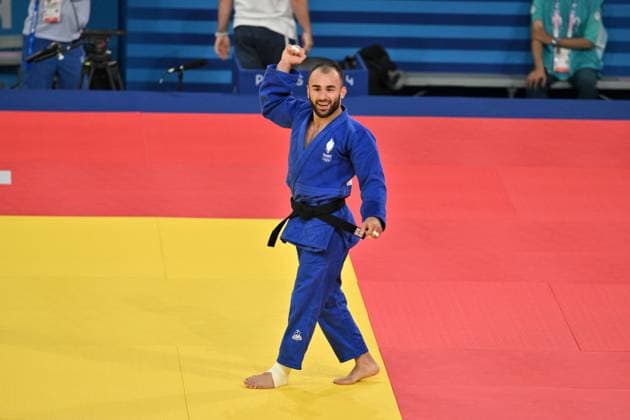 Paris 2024 - Judo - Luka Mkheidze wins silver Judo - Luka Mkheidze wins silver in judo after his final against Yeldos Smetov. Olympic summer games, Paris 2024, Paris, France on July 27, 2024. Photo by Laurent Zabulon ABACAPRESS.COM Paris France  Copyright: xZabulonxLaurent ABACAx