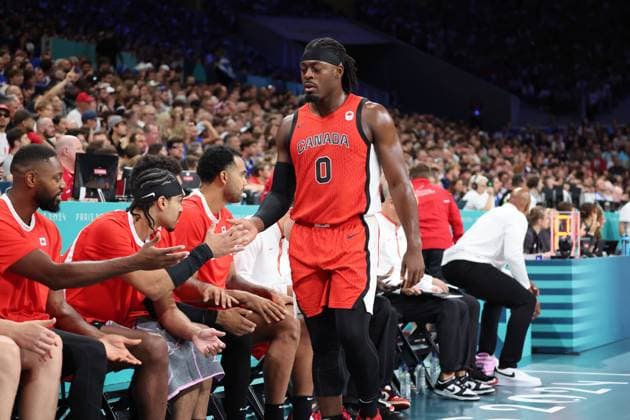 Luguentz DORT (Canada) Mens basketball, Greece vs Canada, Men s preliminary round during the Olympic Games, Olympische Spiele, Olympia, OS Paris 2024 JO 2024 : BASKET BALL - Grece vs Canada - Jeux Olympiques 2024 - Paris2024 - Lille - 27 07 2024 DPPI Panoramic 