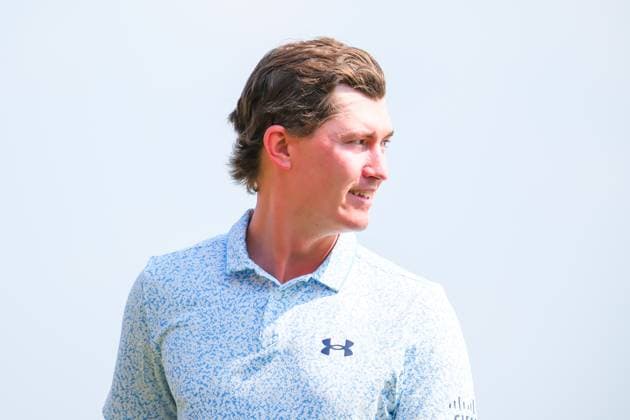 July 27, 2024, Blaine, Minnesota, USA: MAVERICK MCNEALY looks on after completing round 3 during the 2024 PGA, Golf Herren 3M Open at TPC Twin Cities on July 27th, 2024. McNealy finished 3rd on the day shooting 8 under and finishing 14 under overall. Blaine USA - ZUMAg254 20240727_zsp_g254_105 Copyright: xStevenxGarciax