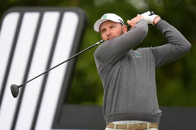 27th July 2024; JCB Golf &amp; Country Club, Rocester, Uttoxeter, England; LIV UK Golf League, Round 2; Dean Burmester of the Stinger GC plays from the 4th tee during round two  ActionPlus12673171 StevenxFlynn