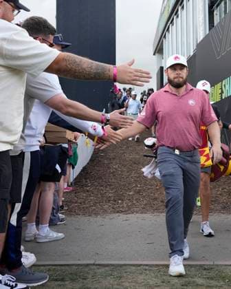 27th July 2024; JCB Golf &amp; Country Club, Rocester, Uttoxeter, England; LIV UK Golf League, Round 2; Tyrrell Hatton of the Legion XIII GC walks to the 15th tee during round two  ActionPlus12673198 StevenxFlynn