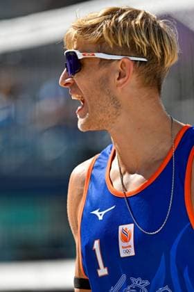 Olympic Games Beach Volleyball Paris 28 07 2024 Preliminary round, men, NED vs ITA, Steven Van De Velde Copyright: xBEAUTIFULxSPORTS TomxBlochx