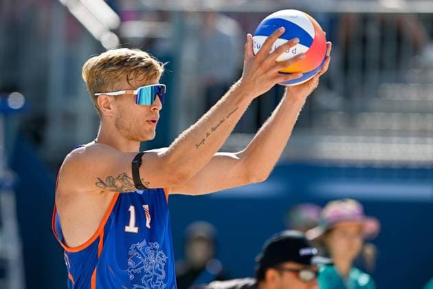 Olympic Games Beach Volleyball Paris 28 07 2024 Preliminary round, men, NED vs ITA, Steven Van De Velde Copyright: xBEAUTIFULxSPORTS TomxBlochx
