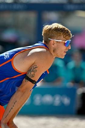 Olympic Games Beach Volleyball Paris 28 07 2024 Preliminary round, men, NED vs ITA, Steven Van De Velde Copyright: xBEAUTIFULxSPORTS TomxBlochx