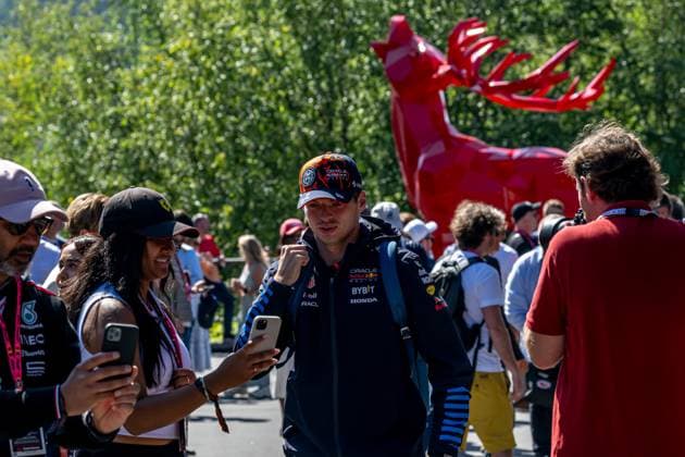 STAVELOT, BELGIUM: Max Verstappen, racing for the Red Bull Racing team during the 2024 Formula 1 Belgian Grand Prix at the Circuit de Spa-Francorchamps in Stavelot, Belgium