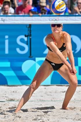 Olympic Games Beach Volleyball Paris 28 07 2024 Preliminary round, Women, GER FRA Svenja Mueller, Copyright: xBEAUTIFULxSPORTS TomxBlochx