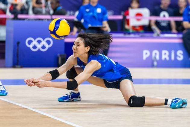 Volleyball - Olympic Games, Olympische Spiele, Olympia, OS Paris 2024: Day-2 Sarina Nishida is playing during Volleyball Women s Preliminary Round - Group B - match between Poland and Japan on the Olympic Games Paris 2024 at South Paris Arena in Paris, France on July 28, 2024. Paris France  Copyright: xAndrzejxIwanczukx originalFilename:iwanczuk-volleyba240728_nplh9.jpg