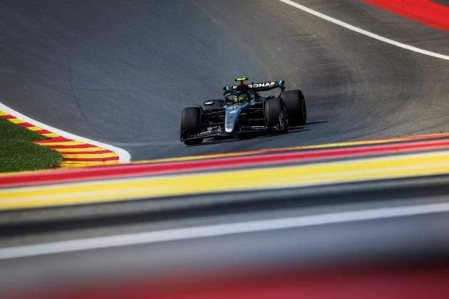 44 HAMILTON Lewis (gbr), Mercedes AMG F1 Team W15, action during the Formula 1 Rolex Belgian Grand Prix 2024, 14th round of the 2024 Formula One World Championship, WM, Weltmeisterschaft from July 26 to 28, 2024 on the Circuit de Spa-Francorchamps, in Stavelot, Belgium - F1 - BELGIAN GRAND PRIX 2024 DPPI Panoramic  240728_R14_BELGIO_DP_FG005843