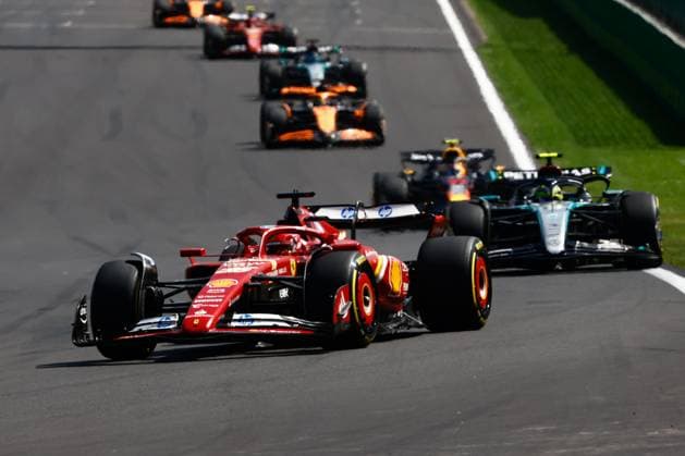 F1 Belgian Grand Prix 2024 Charles Leclerc of Ferrari and Lewis Hamilton of Mercedes during the Formula 1 Belgian Grand Prix at Spa-Francorchamps in Spa, Belgium on July 27, 2024. Spa Belgium  Copyright: xJakubxPorzyckix originalFilename:porzycki-f1belgia240728_nphme.jpg