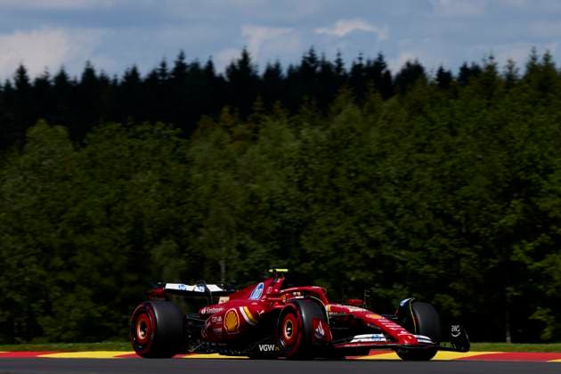 F1 Grand Prix of Belgium Carlos Sainz of Spain driving the (55) Scuderia Ferrari SF-24 on track during the F1 Grand Prix of Belgium at Circuit de Spa-Francorchamps on July 28, 2024, in Spa, Belgium. Spa Circuit de Spa-Francorchamps Spa Belgium RL_GPF1BELG24_000850 Copyright: xRicardoxLarreinax