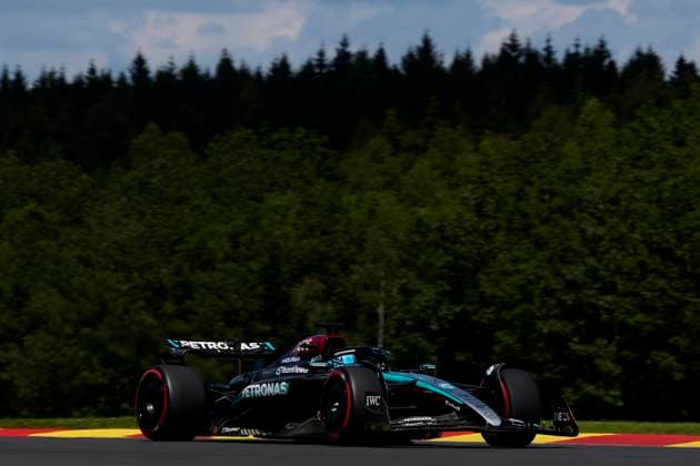 F1 Grand Prix of Belgium George Russell of Great Britain driving the (63) Mercedes AMG Petronas F1 Team W15 on track during the F1 Grand Prix of Belgium at Circuit de Spa-Francorchamps on July 28, 2024, in Spa, Belgium. Spa Circuit de Spa-Francorchamps Spa Belgium RL_GPF1BELG24_000861 Copyright: xRicardoxLarreinax