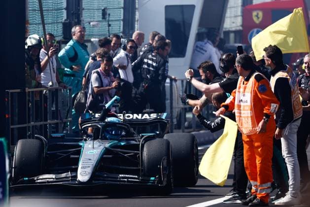 F1 Belgian Grand Prix 2024 George Russell of Mercedes after the Formula 1 Belgian Grand Prix at Spa-Francorchamps in Spa, Belgium on July 27, 2024. Spa Belgium  Copyright: xJakubxPorzyckix originalFilename:porzycki-f1belgia240728_nplRV.jpg