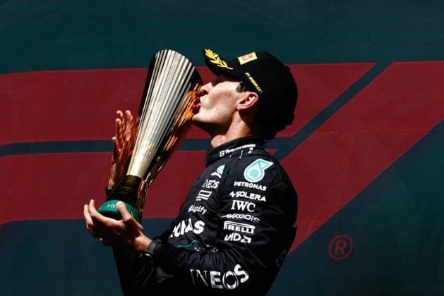 F1 Belgian Grand Prix 2024 George Russell of Mercedes after the Formula 1 Belgian Grand Prix at Spa-Francorchamps in Spa, Belgium on July 27, 2024. Spa Belgium  Copyright: xJakubxPorzyckix originalFilename:porzycki-f1belgia240728_nppsy.jpg