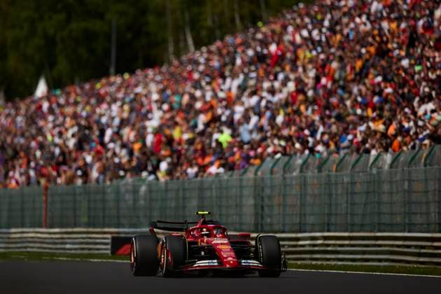 F1 Grand Prix of Belgium Carlos Sainz of Spain driving the (55) Scuderia Ferrari SF-24 on track during the F1 Grand Prix of Belgium at Circuit de Spa-Francorchamps on July 28, 2024, in Spa, Belgium. Spa Circuit de Spa-Francorchamps Spa Belgium RL_GPF1BELG24_000921 Copyright: xRicardoxLarreinax