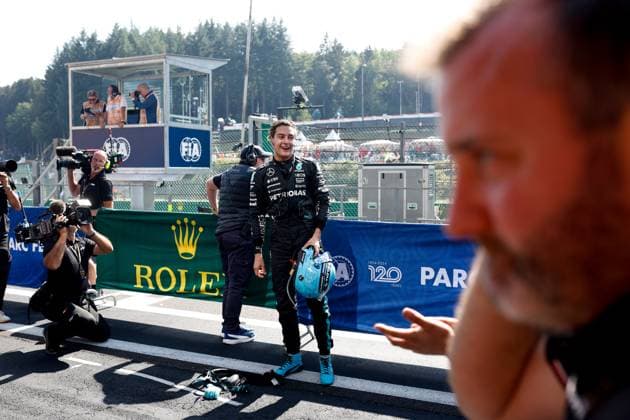 63 George Russell GBR, Mercedes AMG Petronas F1 Team , F1 Grand Prix of Belgium at Circuit de Spa Francorchamps on July 28, 2024 in Spa Francorchamps, Belgium Photo by HOCH ZWEI Spa Francorchamps Belgium