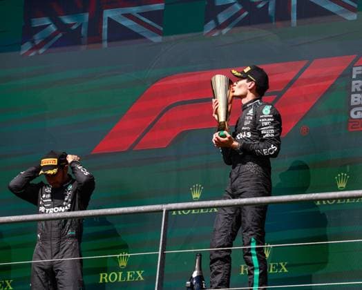 44 Lewis Hamilton GBR, Mercedes AMG Petronas F1 Team , 63 George Russell GBR, Mercedes AMG Petronas F1 Team , F1 Grand Prix of Belgium at Circuit de Spa Francorchamps on July 28, 2024 in Spa Francorchamps, Belgium Photo by HOCH ZWEI Spa Francorchamps Belgium