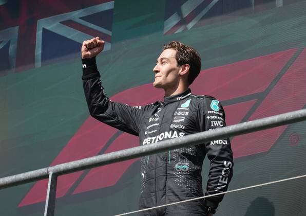 28 07 2024, Circuit de Spa Francorchamps, Spa Francorchhamps, Formula 1 Rolex Belgian Grand Prix 2024 , in the picture winner George Russell GBR , Mercedes AMG Petronas Formula One Team Defodi 506 20240728 hbr 3658 Defodi-506