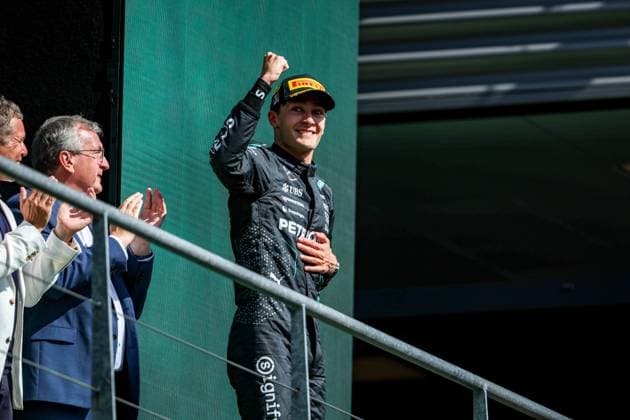 63 George Russell GBR, Mercedes AMG Petronas F1 Team , F1 Grand Prix of Belgium at Circuit de Spa Francorchamps on July 28, 2024 in Spa Francorchamps, Belgium Photo by HOCH ZWEI Spa Francorchamps Belgium