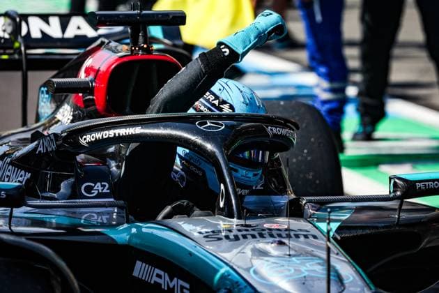 63 George Russell GBR, Mercedes AMG Petronas F1 Team , F1 Grand Prix of Belgium at Circuit de Spa Francorchamps on July 28, 2024 in Spa Francorchamps, Belgium Photo by HOCH ZWEI Spa Francorchamps Belgium
