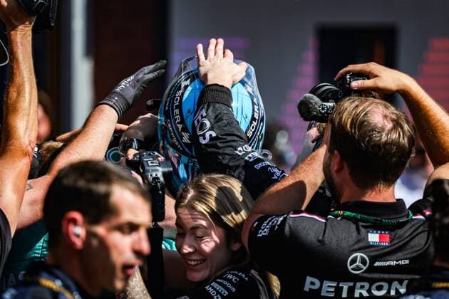 63 George Russell GBR, Mercedes AMG Petronas F1 Team , F1 Grand Prix of Belgium at Circuit de Spa Francorchamps on July 28, 2024 in Spa Francorchamps, Belgium Photo by HOCH ZWEI Spa Francorchamps Belgium