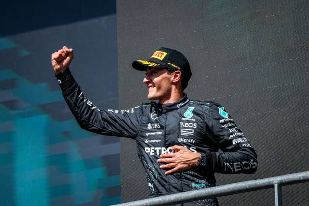 63 George Russell GBR, Mercedes AMG Petronas F1 Team , F1 Grand Prix of Belgium at Circuit de Spa Francorchamps on July 28, 2024 in Spa Francorchamps, Belgium Photo by HOCH ZWEI Spa Francorchamps Belgium