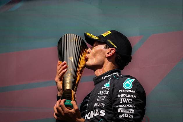 63 George Russell GBR, Mercedes AMG Petronas F1 Team , F1 Grand Prix of Belgium at Circuit de Spa Francorchamps on July 28, 2024 in Spa Francorchamps, Belgium Photo by HOCH ZWEI Spa Francorchamps Belgium