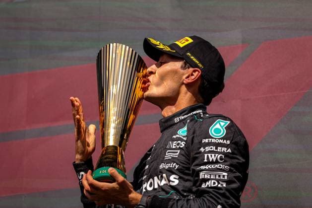 63 George Russell GBR, Mercedes AMG Petronas F1 Team , F1 Grand Prix of Belgium at Circuit de Spa Francorchamps on July 28, 2024 in Spa Francorchamps, Belgium Photo by HOCH ZWEI Spa Francorchamps Belgium