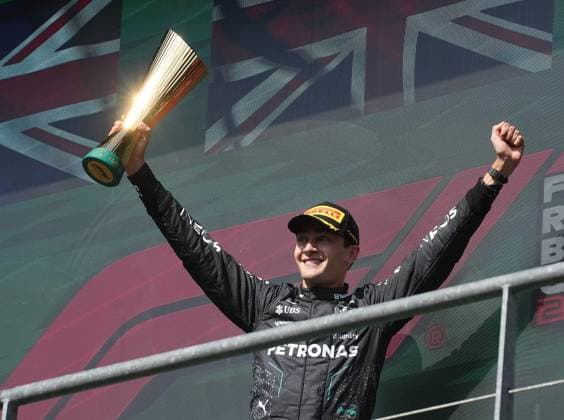 Formula 1 Rolex Belgian Grand Prix 2024 28 07 2024, Circuit de Spa Francorchamps, Spa Francorchhamps, Formula 1 Rolex Belgian Grand Prix 2024 , in the picture winner George Russell GBR , Mercedes AMG Petronas Formula One Team nordphotoxGmbHx xBratic nph00250