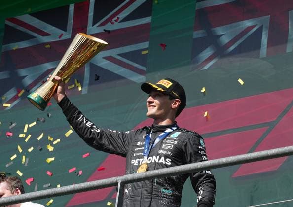 28 07 2024, Circuit de Spa Francorchamps, Spa Francorchhamps, Formula 1 Rolex Belgian Grand Prix 2024 , in the picture winner George Russell GBR , Mercedes AMG Petronas Formula One Team Defodi 506 20240728 hbr 4059 Defodi-506