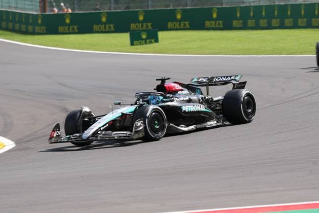 Stavelot, Belgium July 26 28, 2024 FIA Formula 1 World Championship Grand Prix Belgium Circuit de Spa Francorchamps 2024 Pictured George Russell GBR wins the Belgian Grand Prix Circuit de Spa Francorchamps Copyright: xFotostandx xHorstxBernhardtx