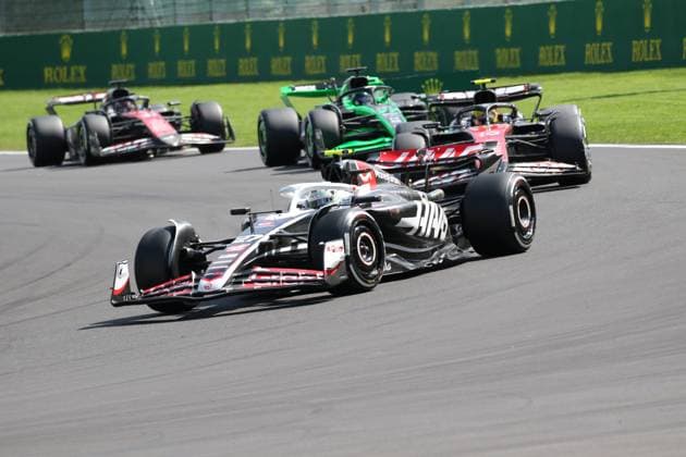 Stavelot, Belgium July 26 28, 2024 FIA Formula 1 World Championship Grand Prix Belgium Circuit de Spa Francorchamps 2024 In the picture Nico Huelkenberg DEU , Nico H lkenberg DEU in front of Pierre Gasly FRA and Guanyu Zhou CHN Circuit de Spa Francorchamps Copyright: xFotostandx xHorstxBernhardtx