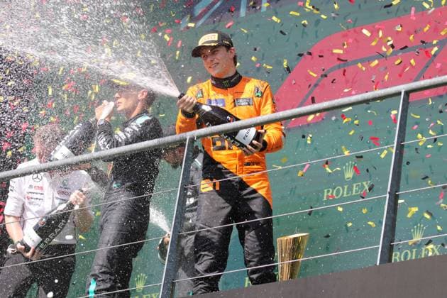 Stavelot, Belgium July 26 28, 2024 FIA Formula 1 World Championship Grand Prix Belgium Circuit de Spa Francorchamps 2024 Pictured Oscar Piastri AUS becomes third Circuit de Spa Francorchamps Copyright: xFotostandx xHorstxBernhardtx
