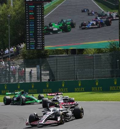 Formula 1 Rolex Belgian Grand Prix 2024 28 07 2024, Circuit de Spa Francorchamps, Spa Francorchhamps, Formula 1 Rolex Belgian Grand Prix 2024 , pictured Nico Hülkenberg DEU , Haas F1 Team, Kevin Magnussen DNK , Zhou Guanyu CHN , Stake F1 Team Kick Sauber nordphotoxGmbHx xBratic nph00250