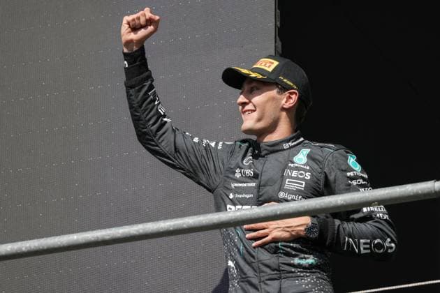Foto IPP Enrico Schiavi Spa-Francorchamps 28-07-2024 Formula 1 F1 Gran Premio del Belgio 2024 Gara nella foto: George Russell - Mercedes - vincitore della corsa Spa-Francorchamps italy  Copyright: xR4924_italyphotopressx