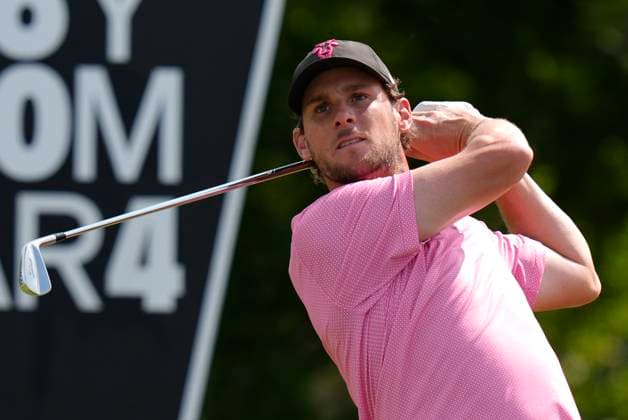 28th July 2024; JCB Golf &amp; Country Club, Rocester, Uttoxeter, England; LIV UK Golf League, Final Round; Thomas Pieters of the Rangegoats GC plays from the 15th tee  ActionPlus12673673 StevenxFlynn