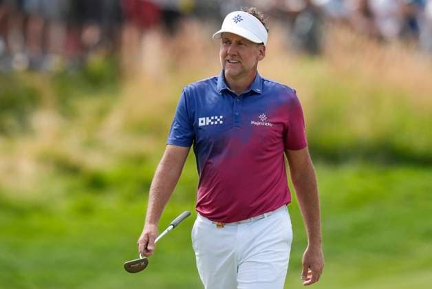28th July 2024; JCB Golf &amp; Country Club, Rocester, Uttoxeter, England; LIV UK Golf League, Final Round; Ian Poulter of the Majestics GC walks onto the 14th green  ActionPlus12673684 StevenxFlynn