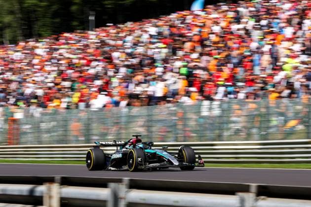63 George Russell GBR, Mercedes AMG Petronas F1 Team , F1 Grand Prix of Belgium at Circuit de Spa Francorchamps on July 28, 2024 in Spa Francorchamps, Belgium Photo by HOCH ZWEI Spa Francorchamps Belgium
