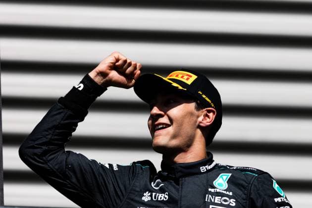 63 George Russell GBR, Mercedes AMG Petronas F1 Team , F1 Grand Prix of Belgium at Circuit de Spa Francorchamps on July 28, 2024 in Spa Francorchamps, Belgium Photo by HOCH ZWEI Spa Francorchamps Belgium