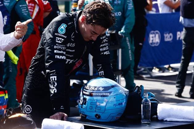F1 Belgian Grand Prix 2024 George Russell of Mercedes after the Formula 1 Belgian Grand Prix at Spa-Francorchamps in Spa, Belgium on July 27, 2024. Spa Belgium  Copyright: xJakubxPorzyckix originalFilename:porzycki-f1belgia240728_npXpe.jpg