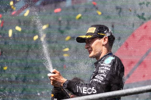 63 George Russell GBR, Mercedes AMG Petronas F1 Team , F1 Grand Prix of Belgium at Circuit de Spa Francorchamps on July 28, 2024 in Spa Francorchamps, Belgium Photo by HOCH ZWEI Spa Francorchamps Belgium