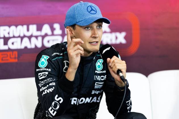 63 George Russell GBR, Mercedes AMG Petronas F1 Team , F1 Grand Prix of Belgium at Circuit de Spa Francorchamps on July 28, 2024 in Spa Francorchamps, Belgium Photo by HOCH ZWEI Spa Francorchamps Belgium