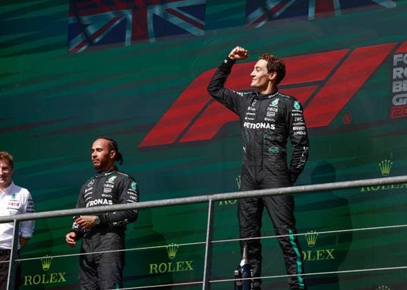 44 Lewis Hamilton GBR, Mercedes AMG Petronas F1 Team , 63 George Russell GBR, Mercedes AMG Petronas F1 Team , F1 Grand Prix of Belgium at Circuit de Spa Francorchamps on July 28, 2024 in Spa Francorchamps, Belgium Photo by HOCH ZWEI Spa Francorchamps Belgium