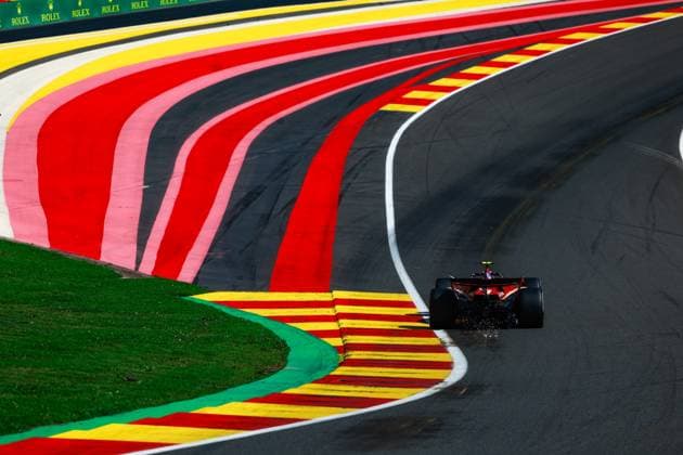 55 Carlos Sainz ESP, Scuderia Ferrari HP , F1 Grand Prix of Belgium at Circuit de Spa Francorchamps on July 28, 2024 in Spa Francorchamps, Belgium Photo by HOCH ZWEI Spa Francorchamps Belgium
